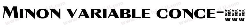 Minon variable conce字体转换